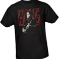 thumbnail image 2 of Camiseta juvenil con mano de guitarra roja de Elvis Presley, estilo vintage, color negro, cuello redondo, para primavera y verano, modelo 1968, 2 of 4