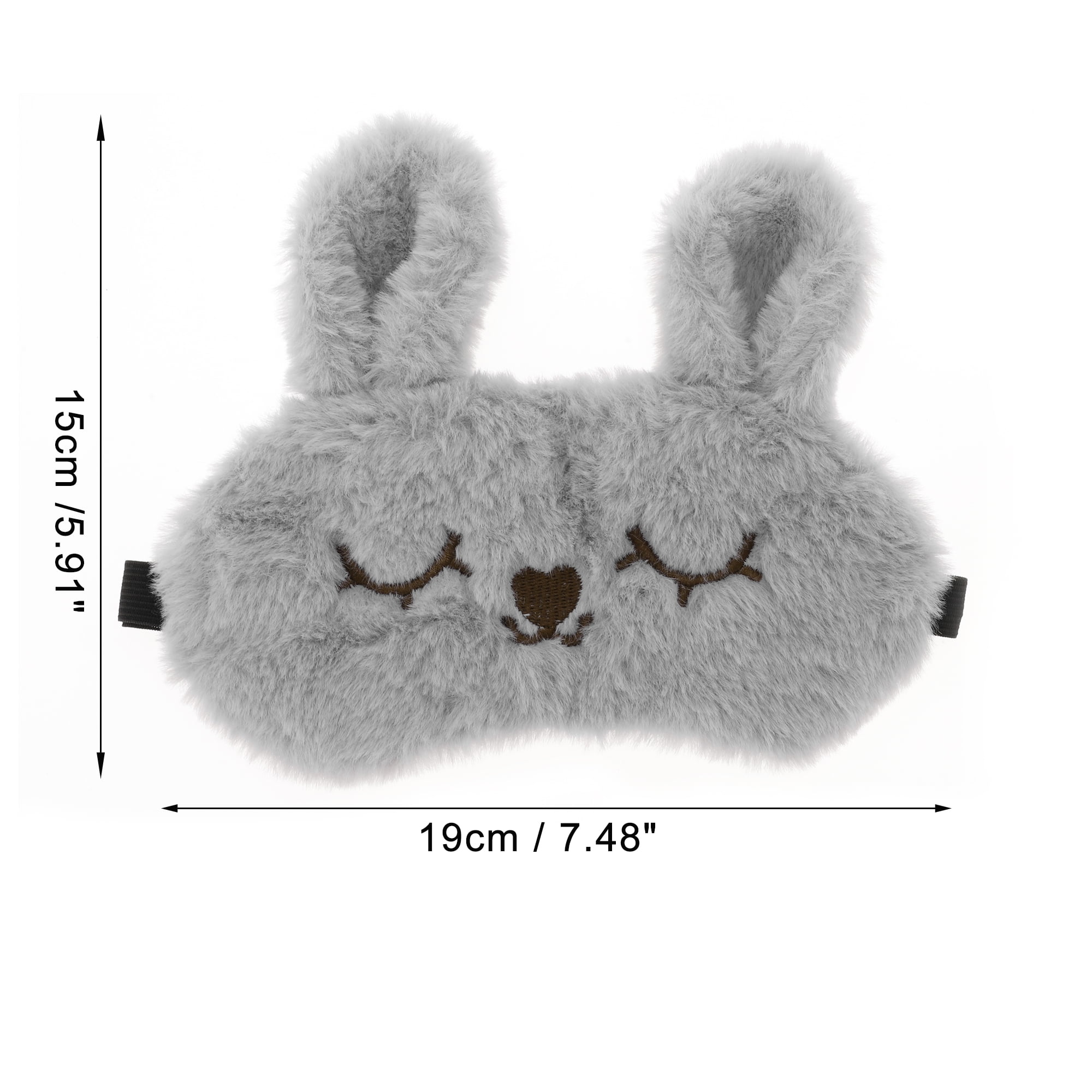 Unique Bargains Soft Rabbit Eyes Sleep Mask Gray for Comfortable Sleep and Relaxation