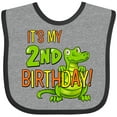 thumbnail image 3 of Inktastic It's My 2nd Birthday with Cute Green Alligator Boys or Girls Baby Bib, 3 of 4