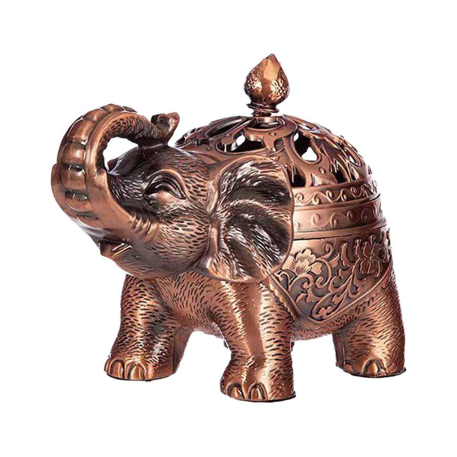 WLPZXP Antique Style Elephant Incense Burner, Metal Incense Holder Incense Stand Censer Style A