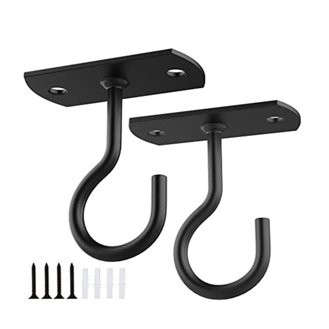 Riwesomey Instalación fácil cuadrada de la suspensión de la planta del soporte de la pared y colocación estable para la ejecución interior Artesanía negro