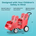 thumbnail image 2 of Foundations Gaggle Parade 4-Seat Buggy Stroller, Durable Quad Daycare Stroller with Safety Harness, Red, 2 of 8