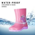 thumbnail image 5 of Gubotare Rain Boots for Kids Kids Girls & Boys Rain Boots with Easy-on Handles Waterproof Outdoors (Pink,Big Kids 2), 5 of 5