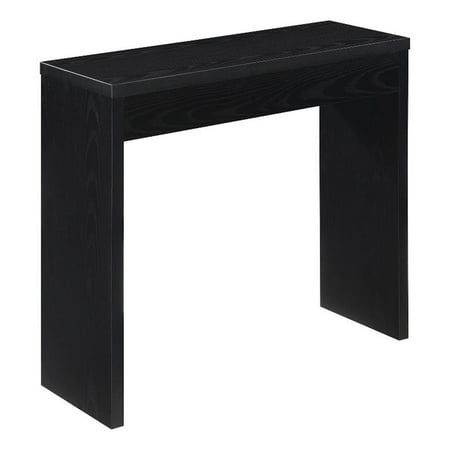 Pemberly Row Modern / Contemporary Wood Entryway Hall Table in Black