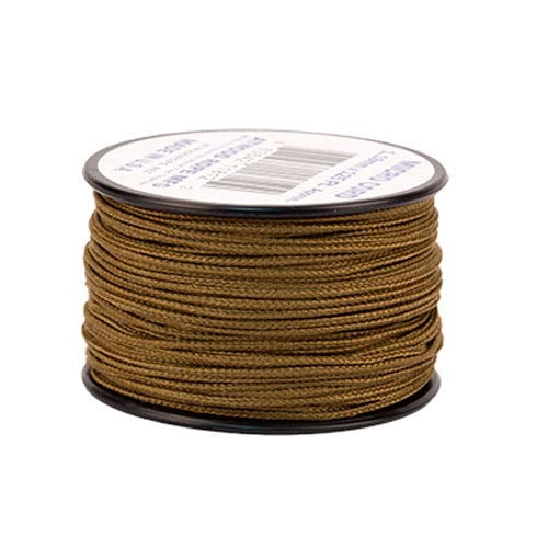 Atwood Rope Micro Cord Paracord 1.18mm (3/64") X 125ft Spool USA Made, Coyote Brown