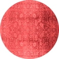 thumbnail image 1 of Ahgly Company Indoor Round Oriental Red Industrial Area Rugs, 8' Round, 1 of 4