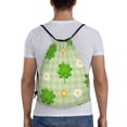 thumbnail image 2 of Kdxio St Patrick's Day11 Print Drawstring Backpack Bag,Waterproof Draw String Back Sack, Gym Drawstring Bags Swim Bag For Unisex, 2 of 9