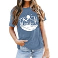 thumbnail image 2 of Mountain Graphic Tees for Women Summer Short Sleeve Crewneck Casual Adventure Travel Camping T Shirts, 2 of 5
