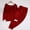Red, variant on Naittoop Fleece Pajamas Womens Petite Casual Loose Comfy Thermal Plush Fuzzy Long Sleeve Sleepwear Winter 2 Piece Lounge Sets