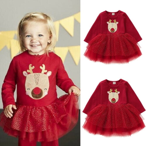 girls red xmas dress