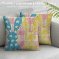 thumbnail image 3 of Nawypu Happy Easter Pillow Covers Welcome Peeps Buffalo Plaid Bunny Rabbit Easter Decor Spring Outdoor Pillows Decorative Throw Pillows Cases Set of Cushion Covers for The Home Couch Sofa, 3 of 5