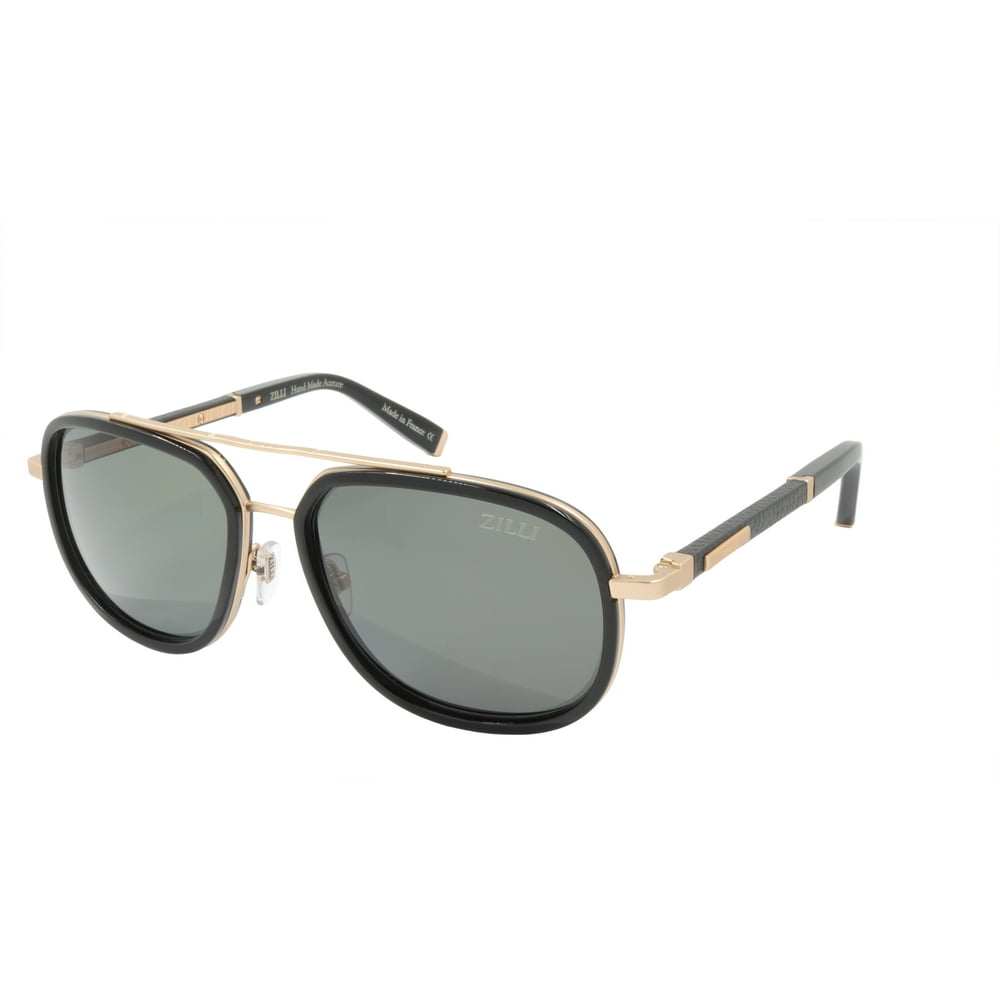 ZILLI Sunglasses Titanium Acetate Leather Polarized France Handmade ZI ...