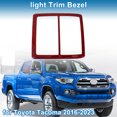 thumbnail image 2 of Anillo de recorte del faro para Toyota Tacoma 2016-2023, anillo de faro delantero, cubierta decorativa roja, 1 Pc, 2 of 6