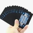 thumbnail image 4 of MasteelfCA 1 Set 13.3x8.8cm Waterproof Playing Cards Set Pure Color Black Poker Classic Tricks Tool with Blue Paper Box, 4 of 8