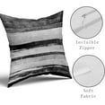 thumbnail image 4 of Gray Black Throw Pillow Covers Set of 2 Grey Modern Abstract Art Striped Pillows Farmhouse Outdoor Decorative Pillowcase Cotton Square Cushion Cover for Home Bed, 20x20 inch, 4 of 6
