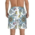 thumbnail image 3 of Bixox Men's Flowers and Butterflies printing Casual Classic Fit Short Summer Beach Shorts, 3 of 6