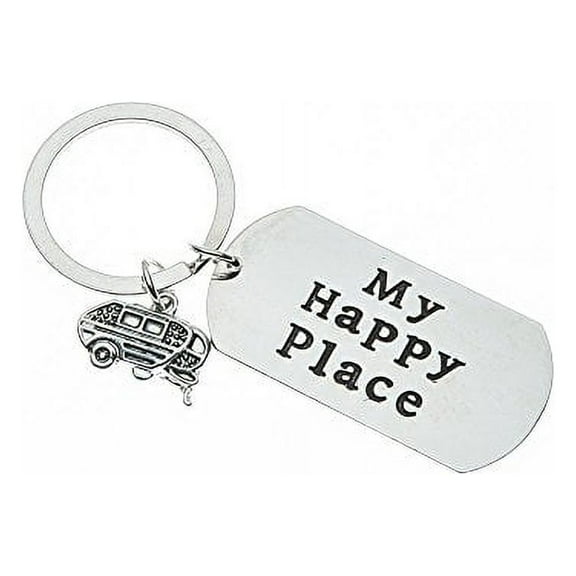 Camping Keychain - Silver