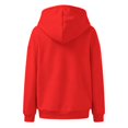 thumbnail image 5 of Hsovts Womens Half Zip Oversized Sweatshirts Fleece Hoodies 2026 Trendy Long Sleeve Pullover Tops Fall Outfits Red L, 5 of 5