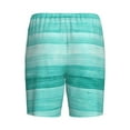 thumbnail image 5 of Naloa Teal Turquoise Men's Short Pajama Pants, Lounge Comfort Shorts with Elasticized Waistband and Side Pockets - XX-Large, 5 of 9