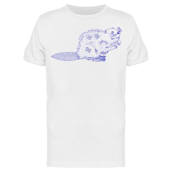 Beaver Staring At A Butterfly Tee Men's -Image by Shutterstock