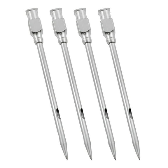 ACDANC BBQ Injection Needle Stainless Steel Meat Needle Barbecue Needle Turkey Needle Stainless Steel Marinade Turkey BBQ Meat Injection Needle Kitchen Accessories Party Housewares 4pcs