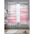 thumbnail image 5 of Sheer Curtains 108 Inches Long, Pink Gray White Light Filtering Window Curtains for Living Room, Contemporary Simple Abstract Mottled Rod Pocket Voile Sheer Curtain Drapes, 52"W x 108"L, 2 Panels, 5 of 8