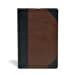 KJV Large Print Personal Size Reference Bible, Black/Brown Leathertouch