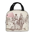 thumbnail image 1 of Easygdp Cowboys Riding Horses Bolsa Térmica Premium - Tela Oxford Impermeable, Gran Capacidad, Bolsillo Frontal, Unisex para Trabajo, Escuela, Actividades al Aire Libre y Picnics, 1 of 8