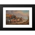 thumbnail image 2 of Charles Cooper Henderson 18x13 Black Modern Framed Museum Art Print Titled - Mail Coaches on the Road- the `Quicksilver’ Devonport-London Royal Mail About to Start with a New Te, 2 of 5
