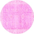 thumbnail image 1 of Ahgly Company Indoor Round Oriental Pink Traditional Area Rugs, 7' Round, 1 of 4