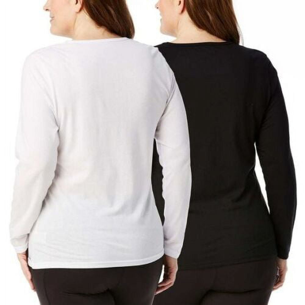 Lucky Brand Women's 2 Pack Stretch Cotton Long Sleeve Tee T-shirt