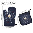 thumbnail image 2 of Yayeee Oven Mitts and Pot Holder Set of 4 Heat Resistant Kitchen Gloves Baking Hot Pad, White Planet, 2 of 5