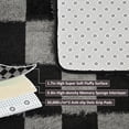 thumbnail image 7 of Pentantan 8ft x 10ft Shag Area Rugs for Living Room, Classic Checkered Fluffy Bedroom Carpet, Black & Gray, 7 of 7