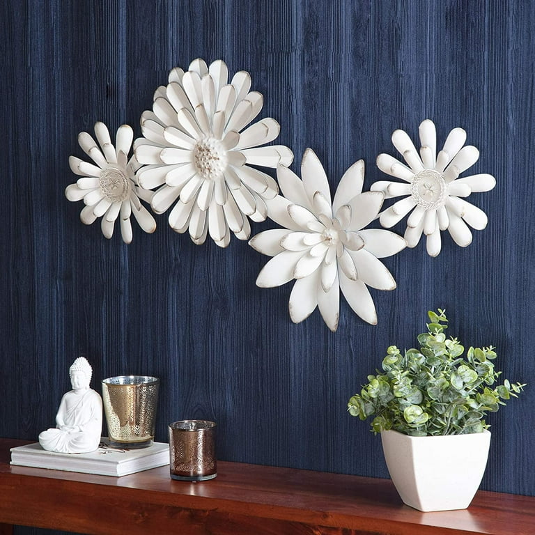 White Daisy,wall Flower Art, Home Decoration, Home Decor, Metal Flower Art,  Floral Wall Decor, Wall Accents, White Flowers 