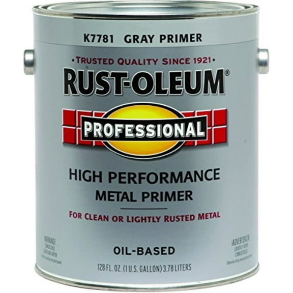 Rust-Oleum Professional Oil-Based Flat VOC Formula Metal Primer, Gray, 1 Gal.