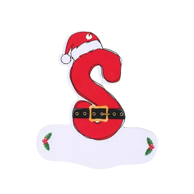 Xihbxyly Adornos Navideños con Letras, Colgante de Madera con 26 Letras Del Alfabeto, Adornos Rojos para Árbol de Navidad, Decoración Festiva para El Hogar o La Oficina, Regalo Personalizado para Las