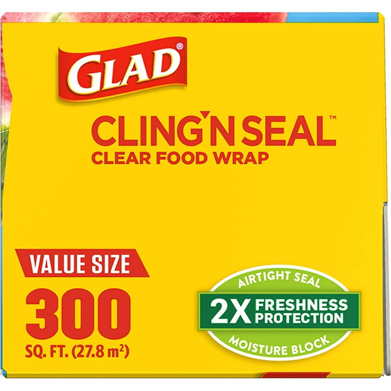 Glad® ClingWrap Plastic Food Wrap - 300 Square Foot Roll - 4 Pack