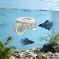 thumbnail image 6 of Betta Fish Tank Accessories, Floating Betta Activity Tunnel, Aquarium Hideout and Shrimp Cave, Interactive Fish Tank Decor and Stress Relief Resting Spot for Betta Fish and Small Fish Shrimp, White, 6 of 6