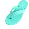 thumbnail image 3 of Flip Flops Beach Slides Leather Thongs Comfy Casual Sandals slippers (Women 5-6,Green), 3 of 6