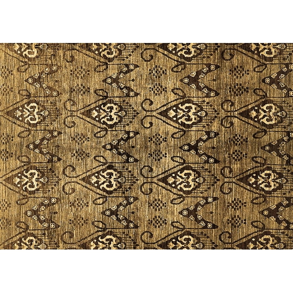 Ahgly Company Indoor Rectangle Abstract Brown Modern Area Rugs, 5' x 7'