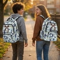 thumbnail image 2 of Bulopur Blue Camo Duck Kids Backpack for Girls Brown Bow School Bag Lightweight Multi-Pocket Book Bag for Daily Use, 2 of 7