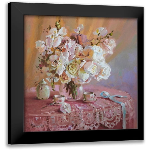 Rogozina, Svetlana 12x12 Black Modern Framed Museum Art Print Titled - Delicate Bouquet of Roses