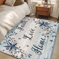 thumbnail image 4 of Area Rug for Living Room, Vintage Farmhouse Non-Slip Indoor Large Carpet for Bedroom/Dining Room, Blue Country Texas Star Vines Wooden Washable Rectangle Floor Mat Runner Rugs - 2.7 x 5 Ft, 4 of 8