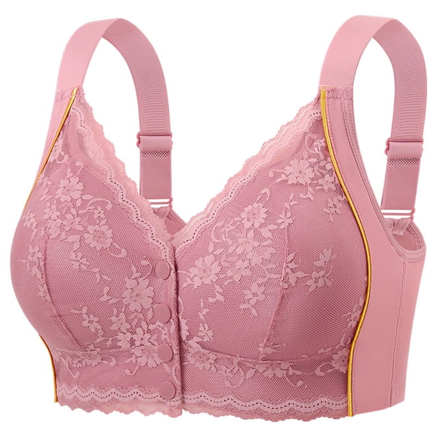 Front Closure Lace Underwire Support Bra for Everyday Comfort with Adjustable Straps and Versatile Wear