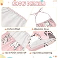 thumbnail image 6 of Girls' Jumpsuits Rompers Summer Casual Sleeveless Rompers With Pockets Spaghetti Strap Romper Pink Cartoon Puppy Pattern 2T, 6 of 7