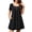 Black, variant on ValueVibe Nightgowns for Women Crew Neck Sleepshirt Short Sleeve Sleepwear Henley Button House Dress with Pockets, Burgundy XL