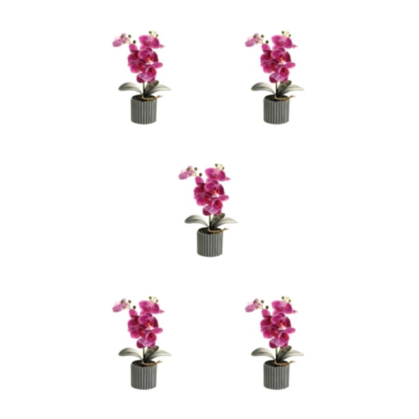 Orquídea Artificial Advancent Bonsái Potted Phalaenopsis Decoración Interior Púrpura