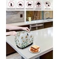 thumbnail image 4 of Spring Floral Toaster Cover 2 Slice, Retro Plants Daisy Flowers Blue Bread Maker Cover Toaster Dust Cover with Pockets, Dust-Proof Cover for Kitchen Small Appliance 12x7.5x8in, 4 of 5