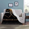 thumbnail image 3 of LHSHID Personalized Custom Name Message Blanket Forever Love Hearts Between Lovers All Seasons Couch Blanket Travelling Camping Blanket, 3 of 5