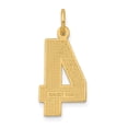 thumbnail image 3 of FB Jewels 14K Yellow Goldy Casted Large Diamond Cut Number 4 Charm, 3 of 4